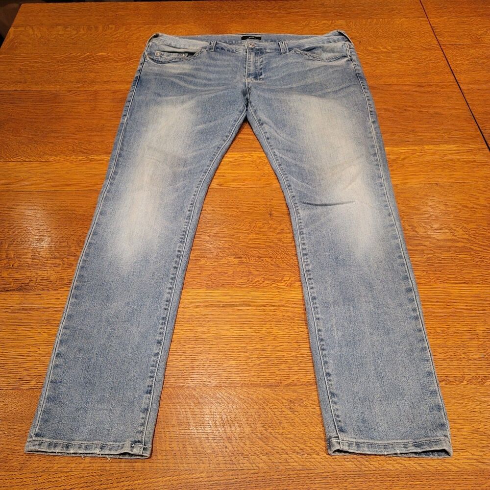 True Religion Rocco Skinny Jeans Mens 38 Blue Relaxed Fit